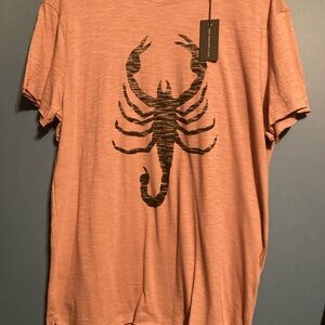 John Varvatos Peach Scorpion Graphic Tee